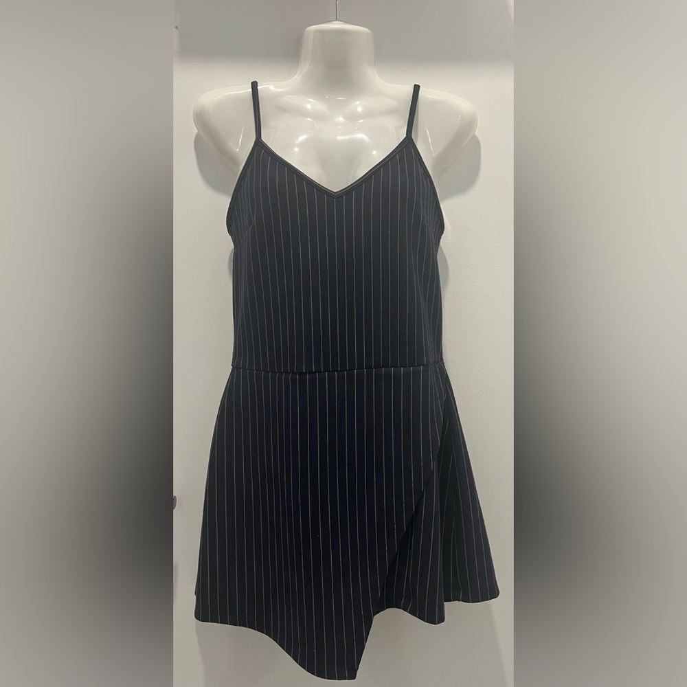 Popular Basics Striped Skort Romper